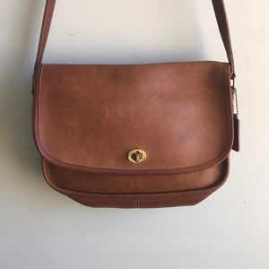 Vintage Coach Brown Leather Bag Purse